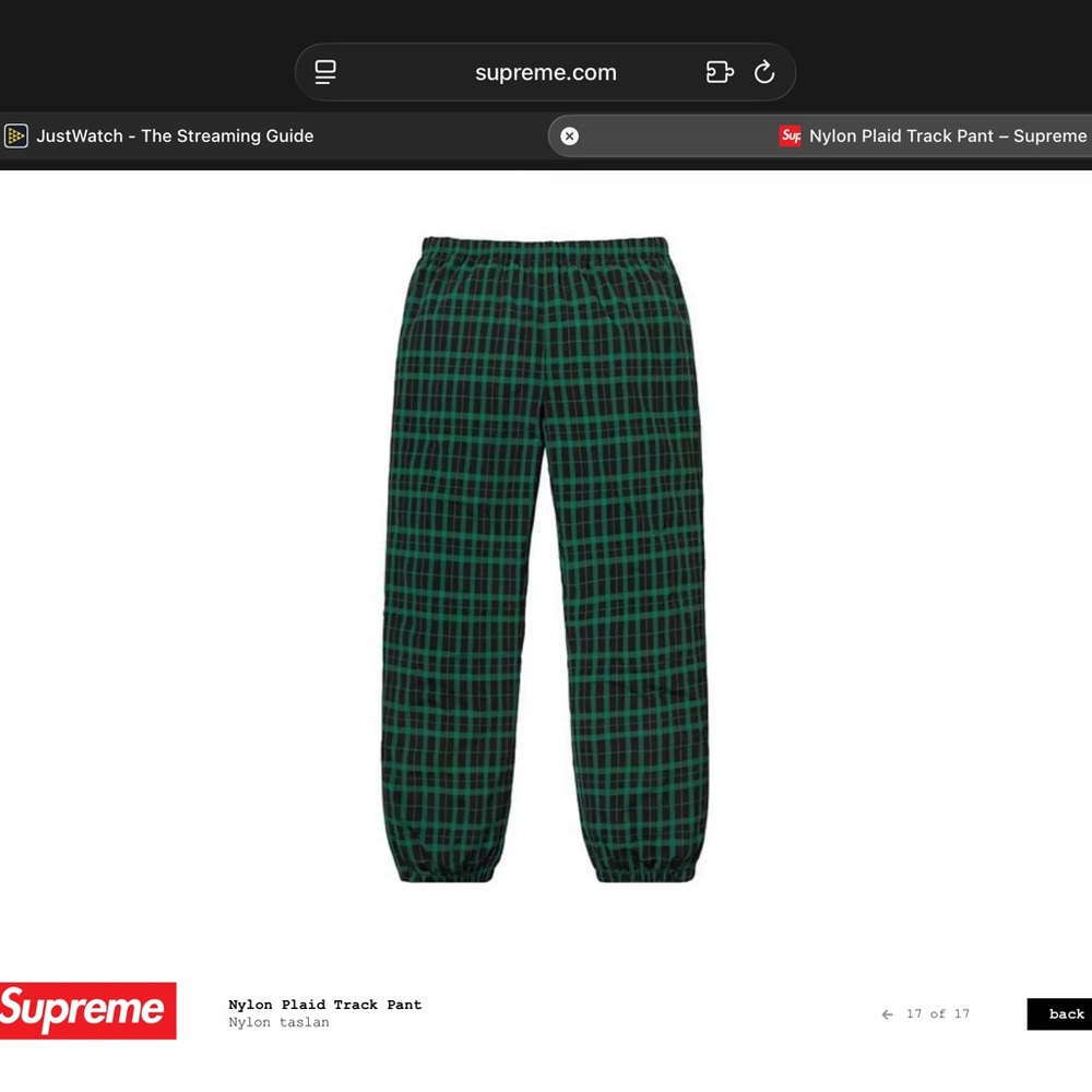 Supreme nylon plaid track pants - Picture 11 of 12
